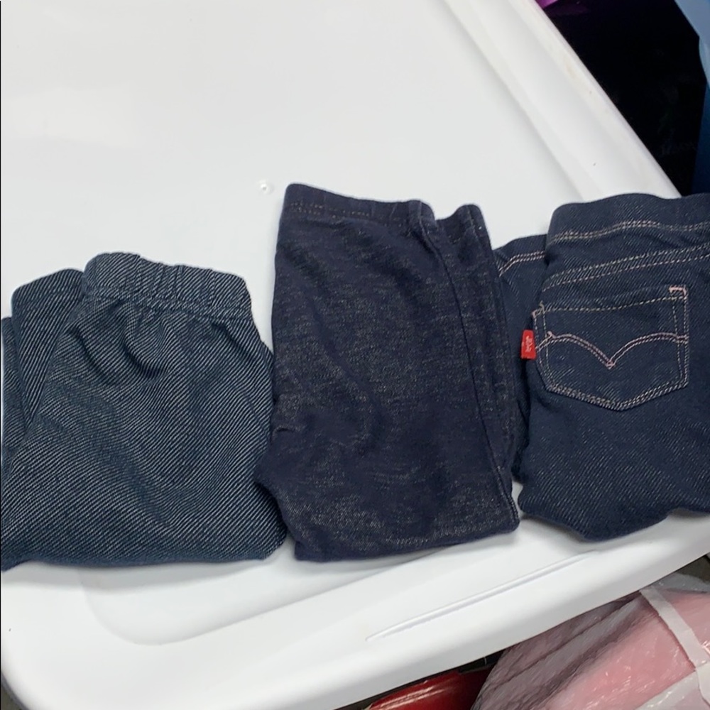Lot of Three 18 month stretchy baby jeans